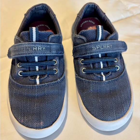 Sperry Navy Canvas Boat Shoes - Picture 1 of 5